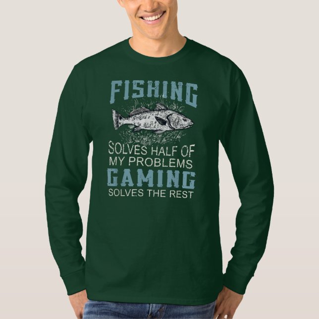 Lös hälften av mina problem med fisketrädarfisk t shirt (Framsida)