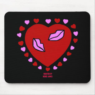Lös Heart Kisses Mouse Pad Musmatta
