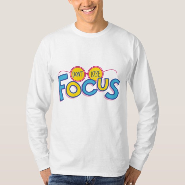 Lös inte Focus Basic-Långärmad T-shirt (Framsida)