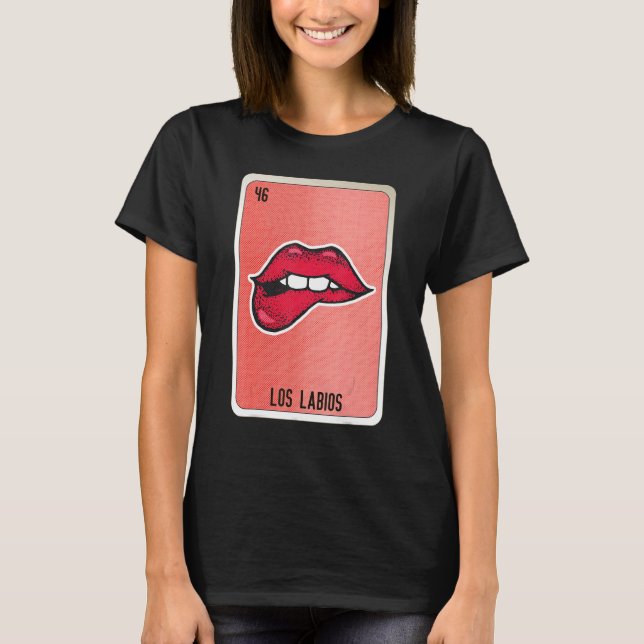 Los Labios Mexican Slang Lottery Bingo Cards T Shirt (Framsida)