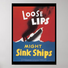 Lös Läppar Sink Fraktass Världskrig 2 Poster