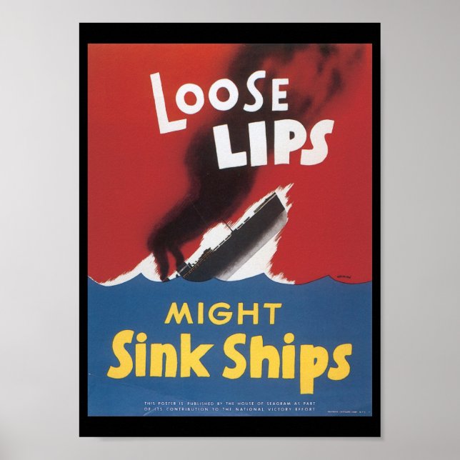 Lös Läppar Sink Fraktass Världskrig 2 Poster (Framsidan)