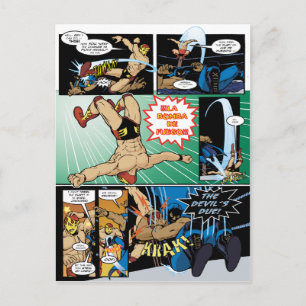 Los Luchadores Mysteriosos Postcard Vykort