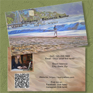 Los Muertos Beach 786 QR Visitkort