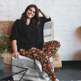Los Muertos | Blommig Dag för de Döda Leggings