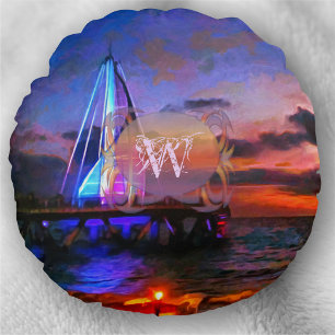 Los Muertos Pier 1182 Rund Kudde