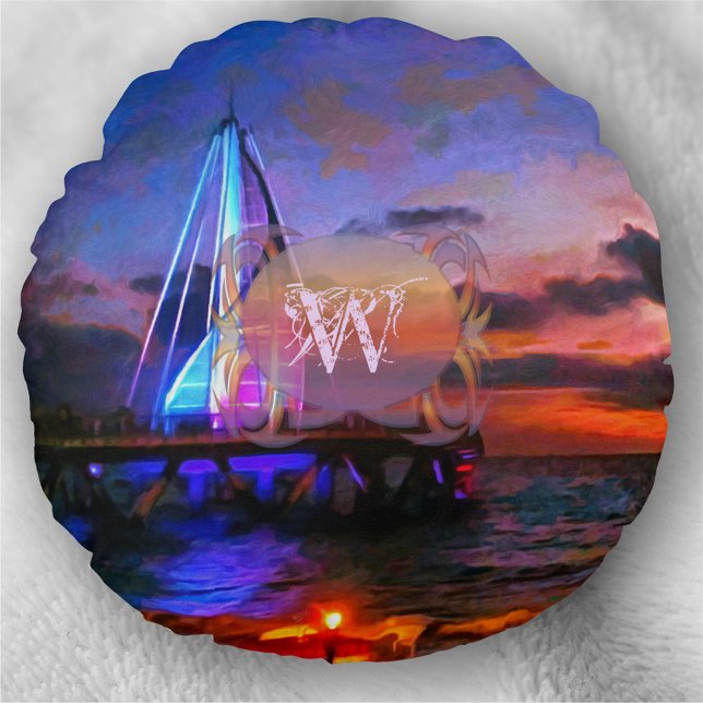 Los Muertos Pier 1182 Rund Kudde (Skapare uppladdad)