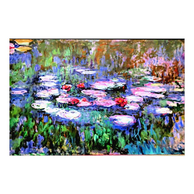 Los Nenufares (vatten lilies) av Claude Monet Fototryck (Framsidan)