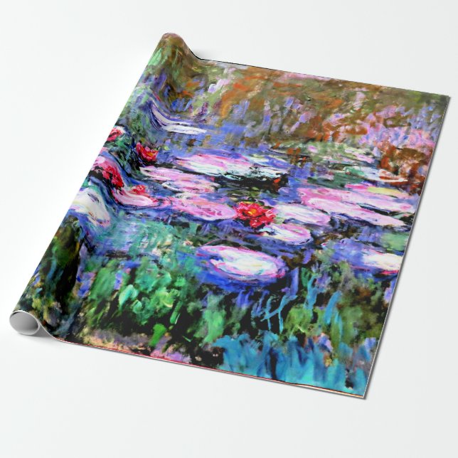 Los Nenufares (vatten lilies) av Claude Monet Presentpapper (Utrullad)