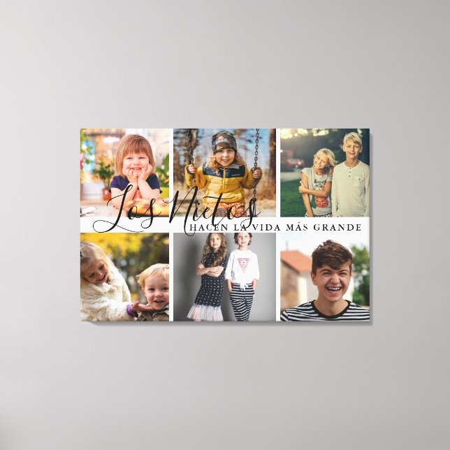 Los Nietos Hacen La Vida Más Grande Grandma Gift Canvastryck (Framsida)