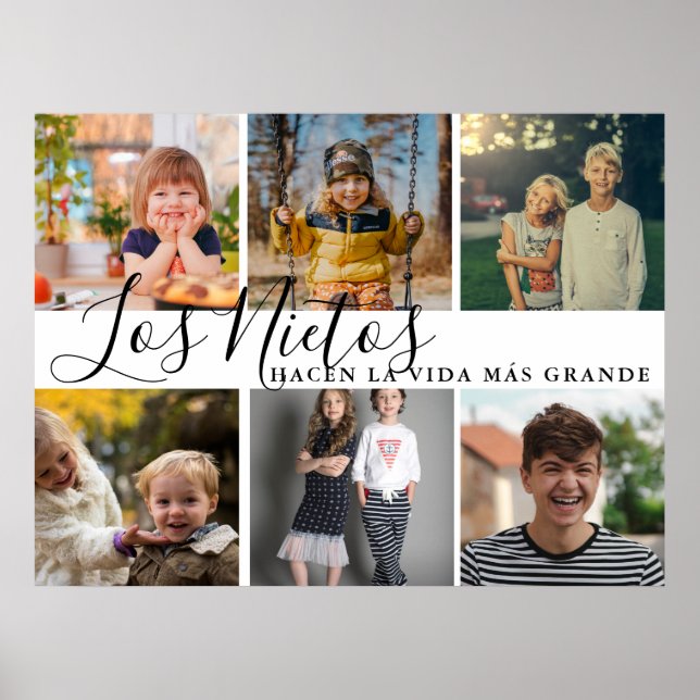 Los Nietos Hacen La Vida Más Grande Grandma Gift Poster (Framsidan)