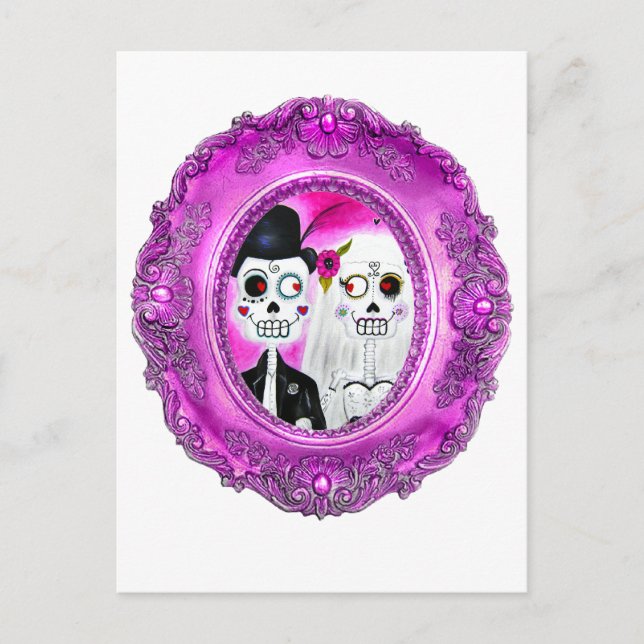 Los Novios Calaca Vykort (Framsida)