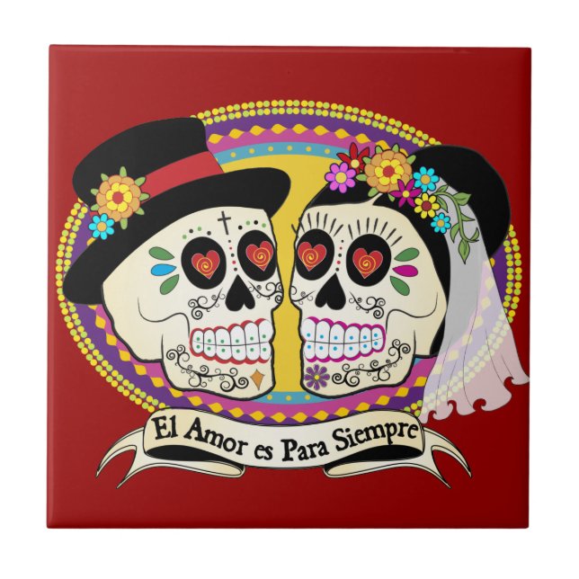 Los Novios (spanska) Tile Kakelplatta (Framsidan)