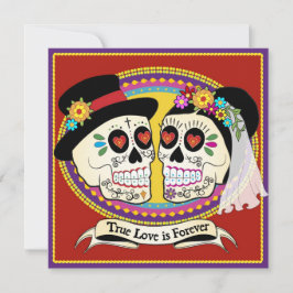 Los Novios Square bröllopsinbjudan (engelska) Inbjudningar