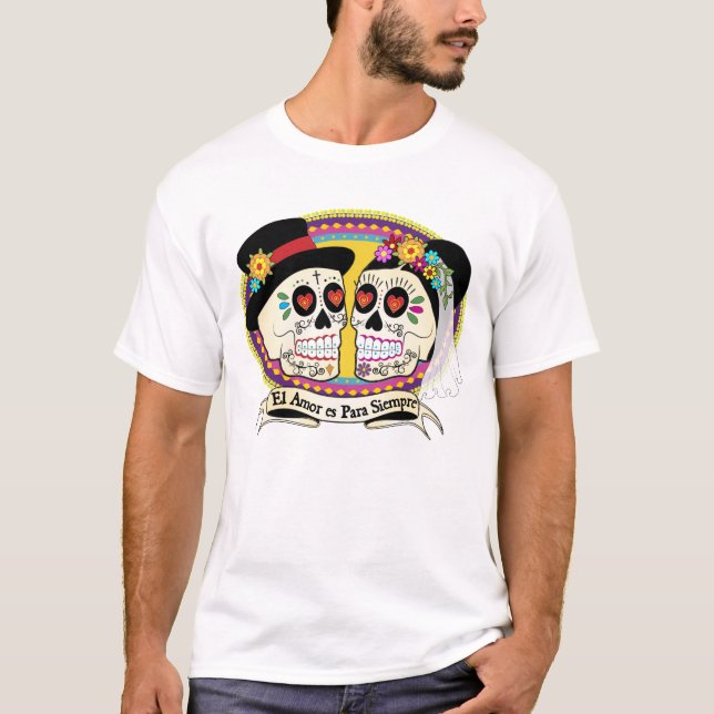 Los Novios Sugar Skull Manar Shirt (Spanien) Tee Shirt (Framsida)