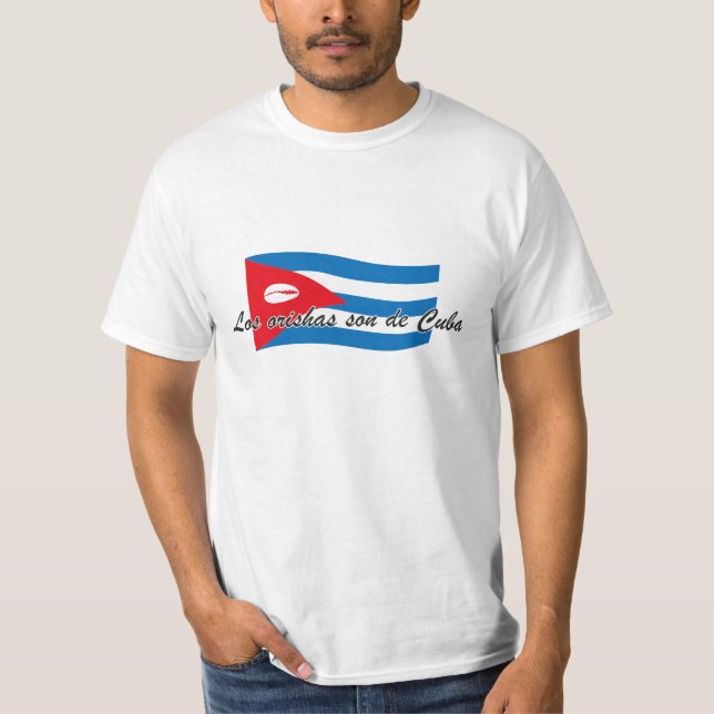 Los Orishas son de Cuba Tee Shirt (Framsida)