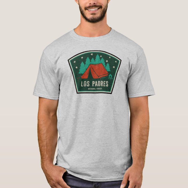 Los Padres National Forest California Camping T Shirt (Framsida)
