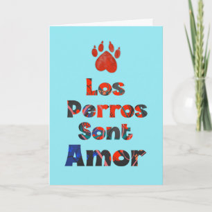 Los Perros Son Kärlek - Tarjeta de condolencias Kort