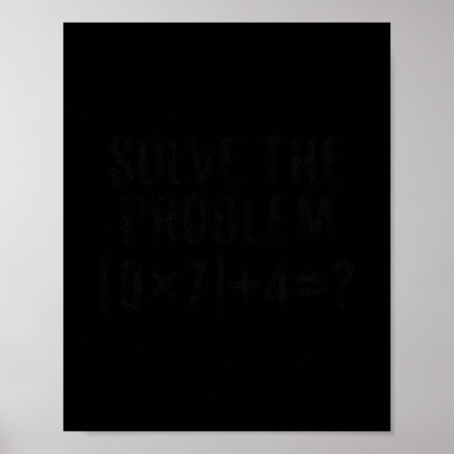 Lös Problemet 67 Meme Pemdas Elementär Matematik T Poster (Framsidan)