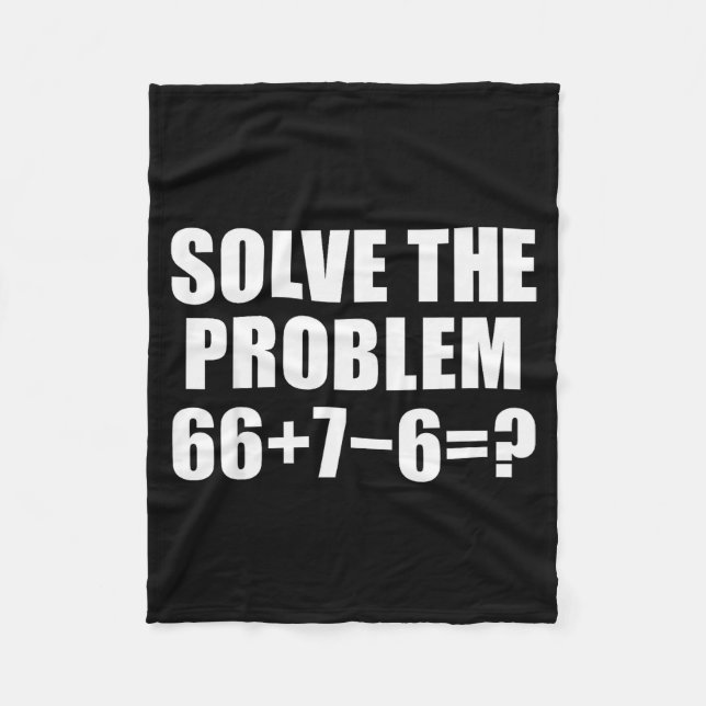 Lös Problemet 67 Meme Six Seven Elementär Mat Fleecefilt (Framsidan)