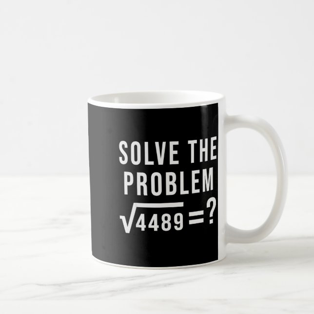 Lös Problemet 67 Sex Sju Kvadratrot 4489 Sl Kaffemugg (Höger)