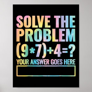 Lös Problemet 67 Sex Sju Matematiklärare Skola Poster