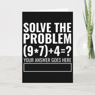 Lös Problemet 67 Sex Sju Rolig Matematiklärare Kort