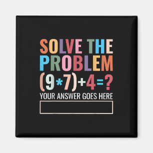 Lös Problemet 67 Sex Sju Rolig Matematiklärare Magnet