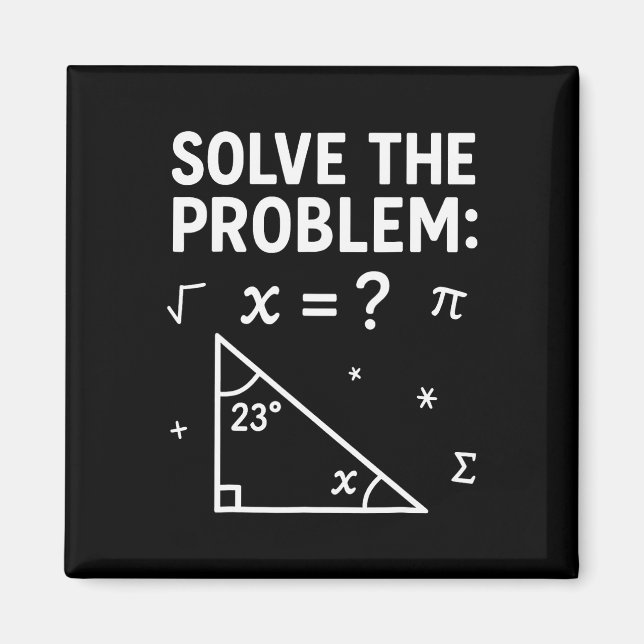 Lös Problemet Gör Matten 67 Meme Rolig Lärare Magnet (Framsidan)