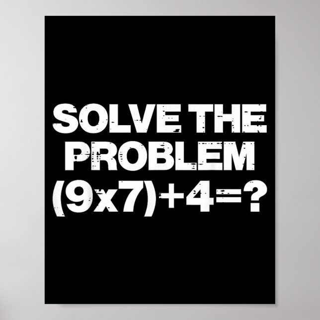 Lös Problemet Math 67 Meme 6 7 Kostym Barn Pojkar Poster (Framsidan)