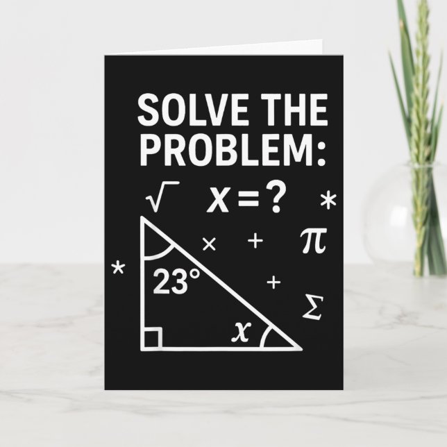 Lös Problemet Rolig Matematik 67 Meme Lärare Stude Kort (Framsida)