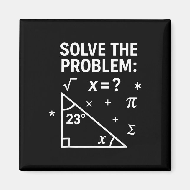 Lös Problemet Rolig Matematik 67 Meme Lärare Stude Magnet (Framsidan)