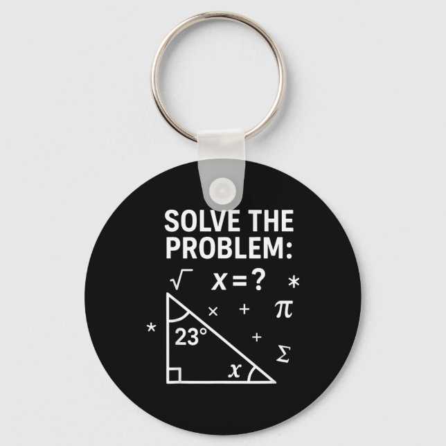 Lös Problemet Rolig Matematik 67 Meme Lärare Stude Nyckelring (Framsida)
