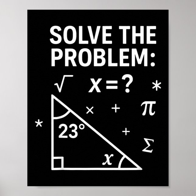 Lös Problemet Rolig Matematik 67 Meme Lärare Stude Poster (Framsidan)