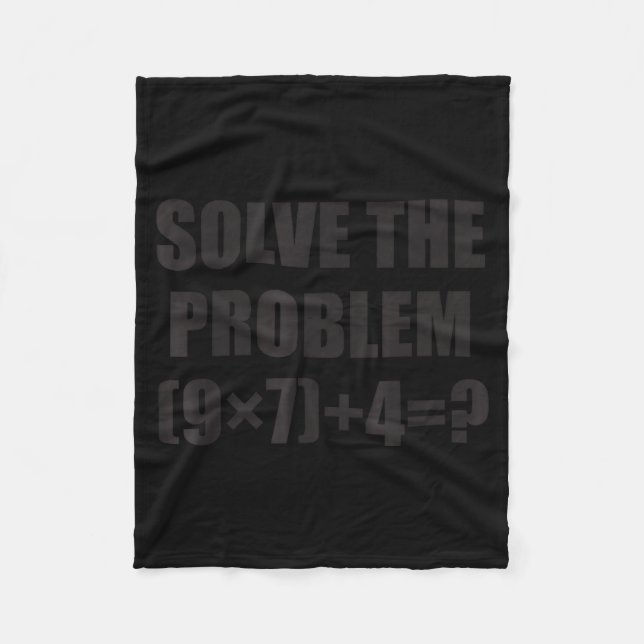 Lös Problemet Roligt 67 Meme Brainrot Matematik Lä Fleecefilt (Framsidan)