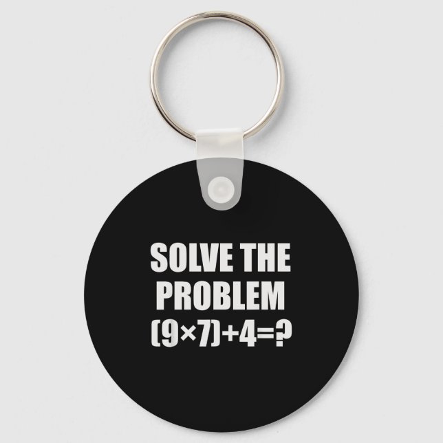 Lös Problemet Roligt 67 Meme Brainrot Matematik Lä Nyckelring (Framsida)