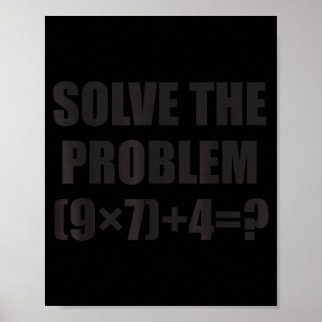 Lös Problemet Roligt 67 Meme Brainrot Matematik Lä Poster (Framsidan)