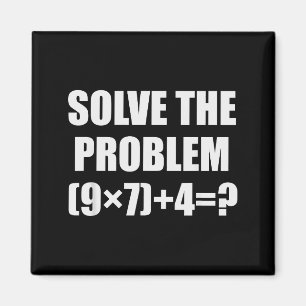 Lös Problemet Roligt 67 Meme Brainrot Matematiklär Magnet