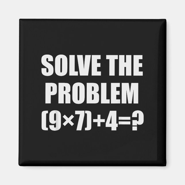 Lös Problemet Roligt 67 Meme Brainrot Matematiklär Magnet (Framsidan)