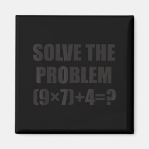 Lös Problemet Roligt 67 Meme Brainrot Matematiklär Magnet