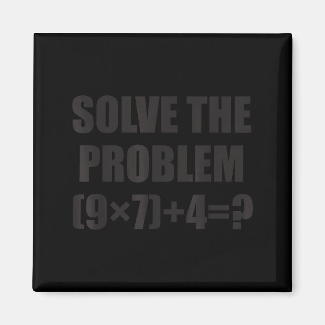 Lös Problemet Roligt 67 Meme Brainrot Matematiklär Magnet (Framsidan)