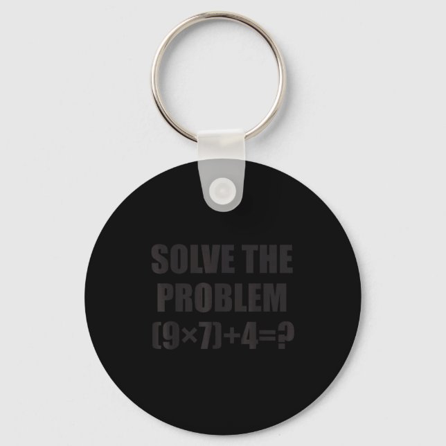 Lös Problemet Roligt 67 Meme Brainrot Matematiklär Nyckelring (Framsida)