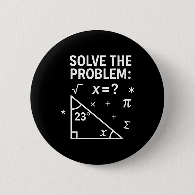 Lös Problemet Roligt Math 67 Meme Lärare Stude Knapp (Framsida)