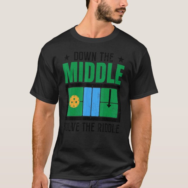 Lös Riddle Pickleball Player Paddle Graphi T Shirt (Framsida)
