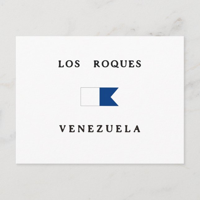 Los Roques Venezuela Alpha Dive Flagga Vykort (Framsida)