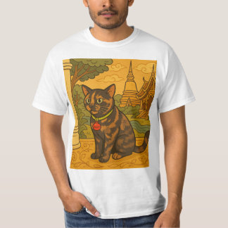 Lös Siam Cat T-shirt för manar