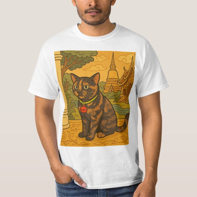 Lös Siam Cat T-shirt för manar (Framsida)