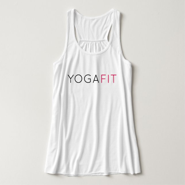 Lös tank för Yogapassform Linne Med Racerback (Design framsida)