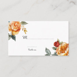 Lös text @ tillbaka Marble Dreams Orange Ro Placeringskort