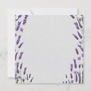 Lös vattenfärg lavendel ram design inbjudningar